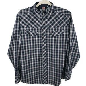 SPLIT‎ Plaid Men's Button Down Casual Shirt Size M
